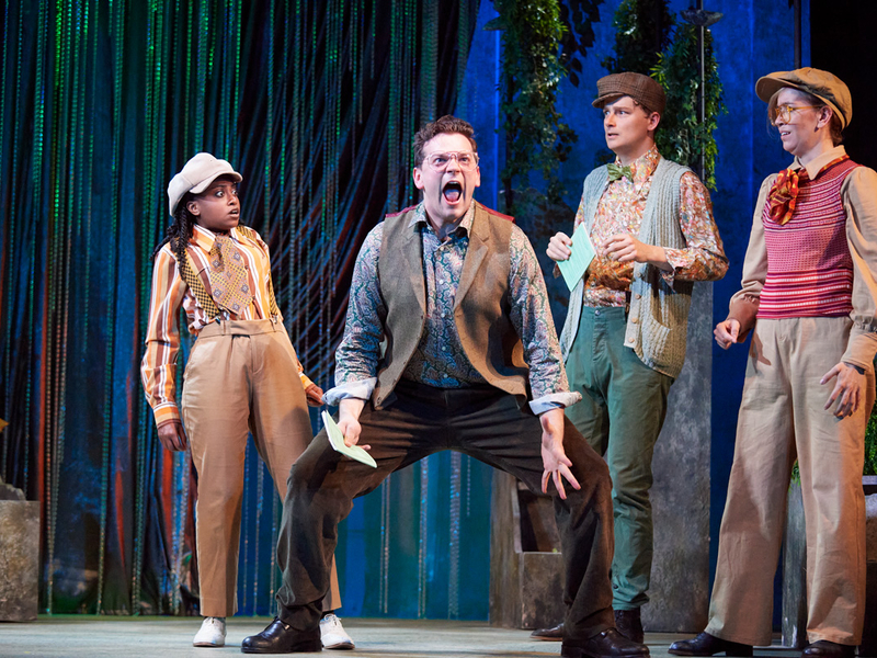 A Midsummer Night's Dream's cast on stage